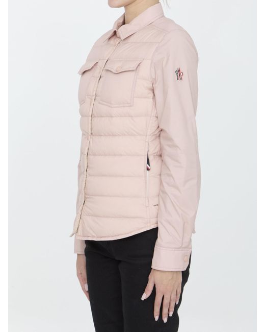 3 MONCLER GRENOBLE Pink Averau Short Down Jacket