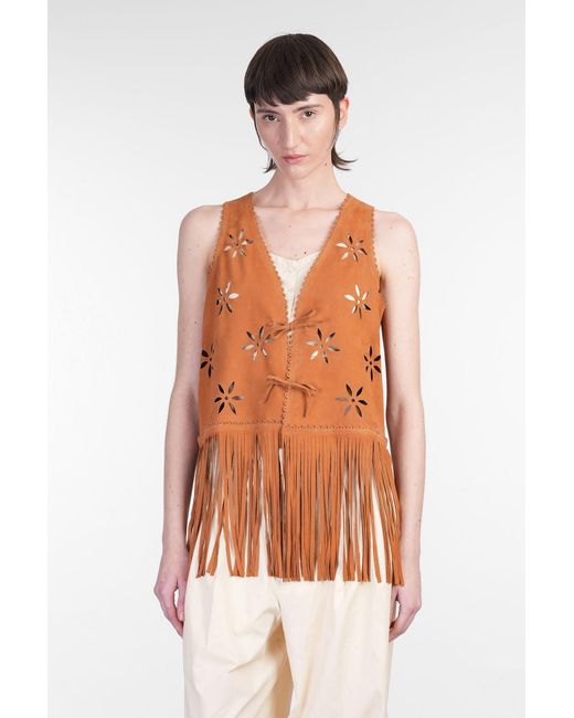 Antik Batik Orange Tya Vest Color