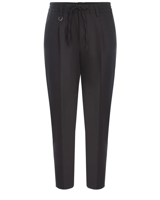 Paolo Pecora Black Trousers Made Of Fresh Wool for men