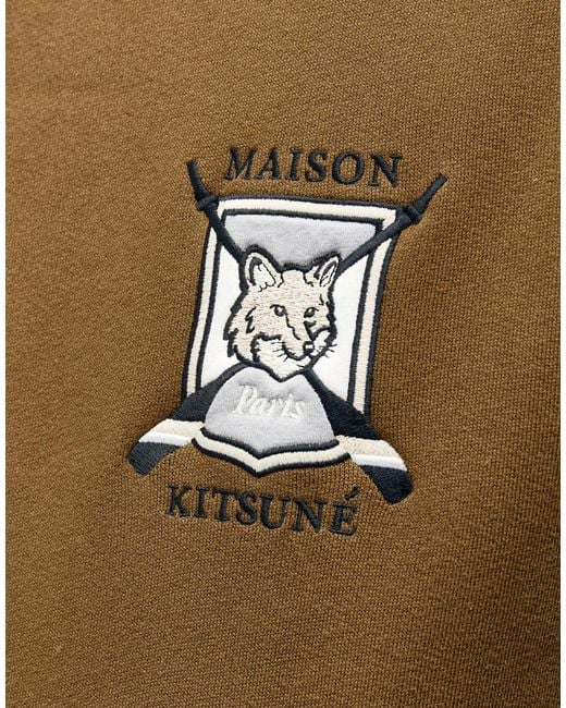 Maison Kitsuné Natural College Fox Logo Hoodie for men