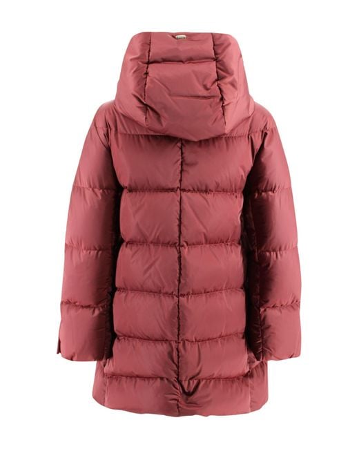 Herno Red A-Shaped Down Jacket