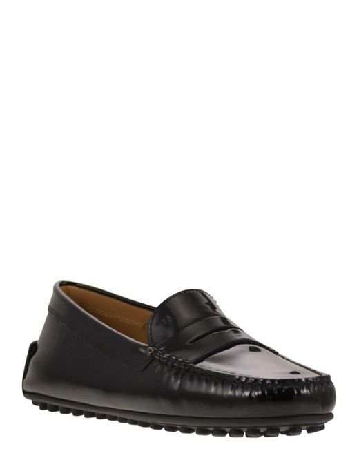 Tod's Black City Gommino Moccasin