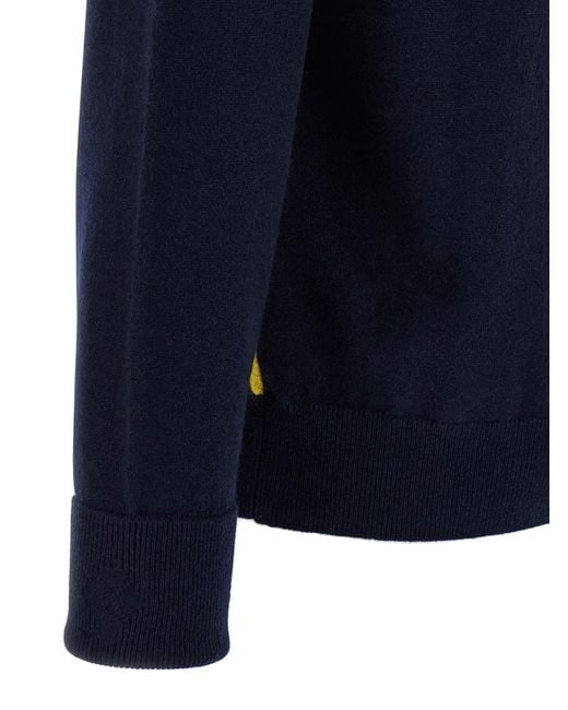 Ballantyne Blue Argyle Pattern Sweater for men
