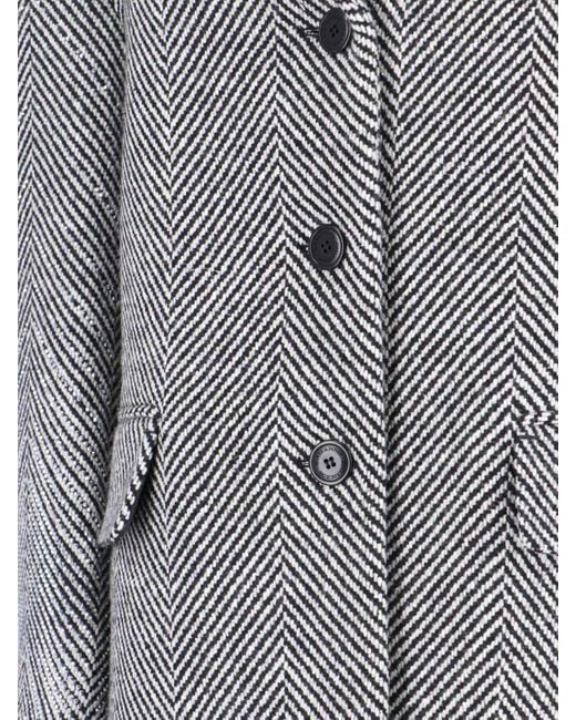Ermanno Scervino Gray Maxi Coat
