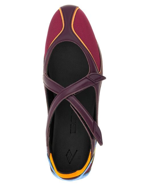 The Attico Purple Polyethylene Ballet Flats