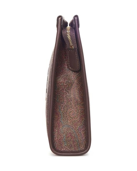 Etro Brown Love Trotter Paisley Clutch for men
