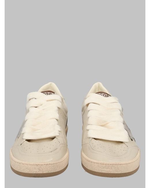 Golden Goose Deluxe Brand Natural Sneakers Ball Star Bovine Leather Trainers