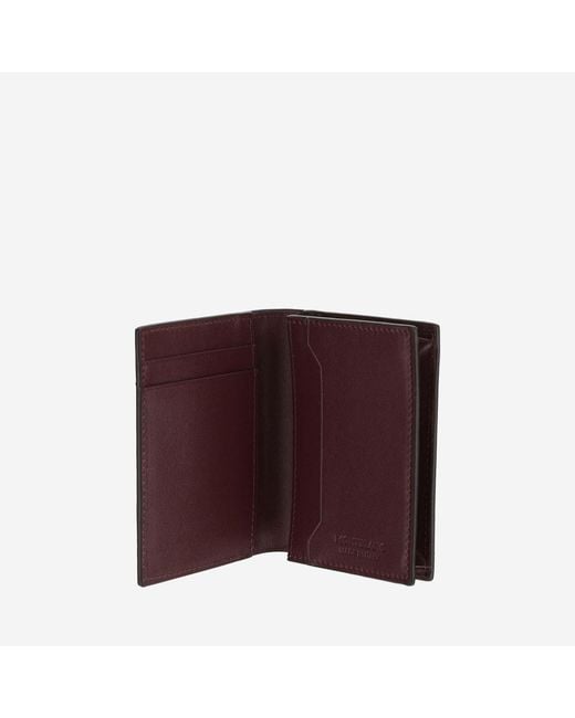 Montblanc Purple Card Holder With 4 Compartments Leather Accessory for men