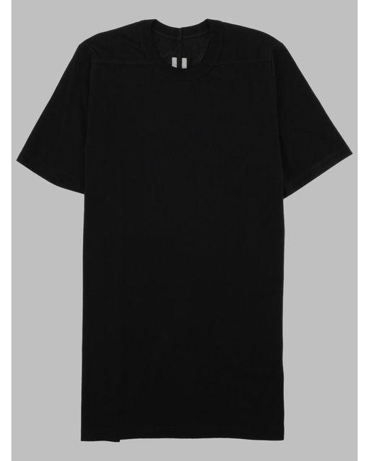 Rick Owens Black T-Shirt Level T Cotton T-Shirts for men