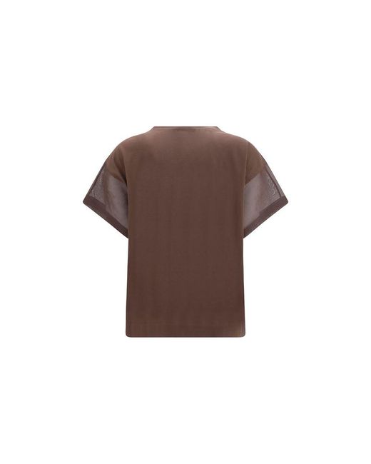 Brunello Cucinelli Brown Cotton T