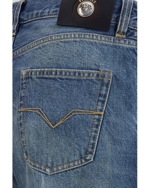 Versace Blue Jeans Straight-Leg Cotton for men
