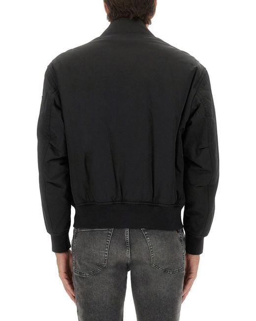 Boss Black Bomber Jacket With Removable Lining Polyester for men