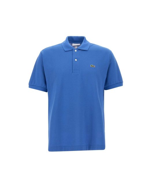 Lacoste Blue Cotton Piquet Polo Shirt for men