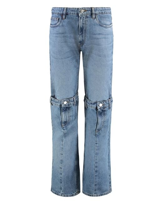 Coperni Blue Straight-Leg Jeans Cotton