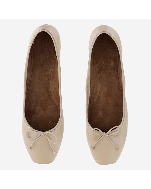 Khaite Brown Leather Ballet Flats Lambskin