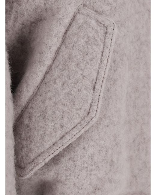 Rick Owens Gray Bomber Jacket Secchia Flight Wool Coat