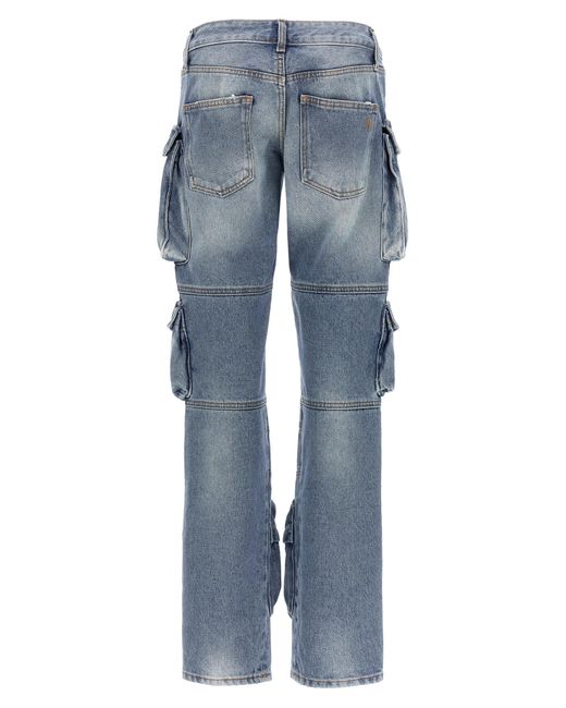 The Attico Blue Cargo Jeans