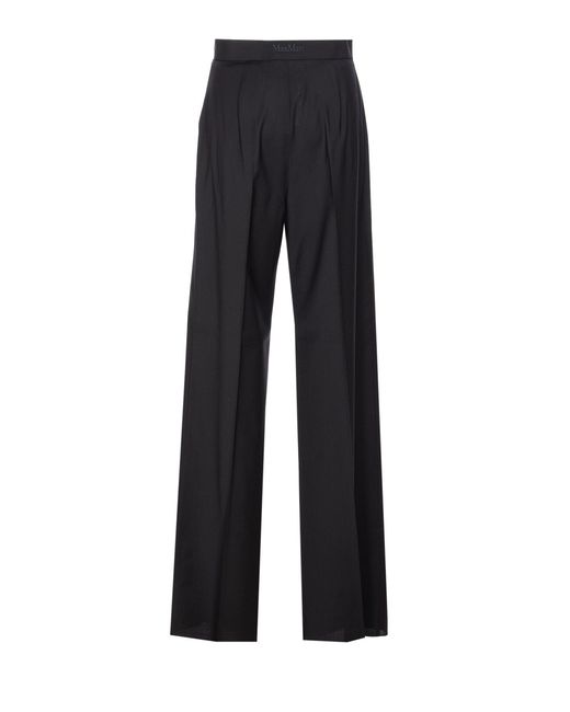 Max Mara Black Trousers Virgin Wool