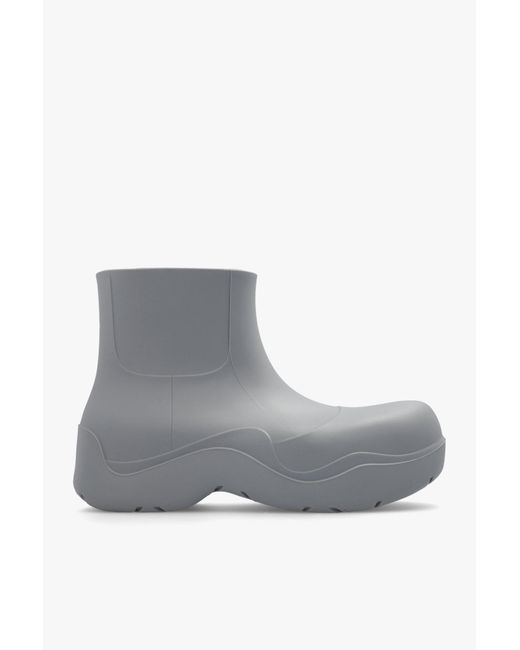 Bottega Veneta Gray Puddle Rain Boots for men
