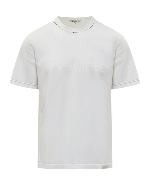 Premiata White T-Shirt With Print for men