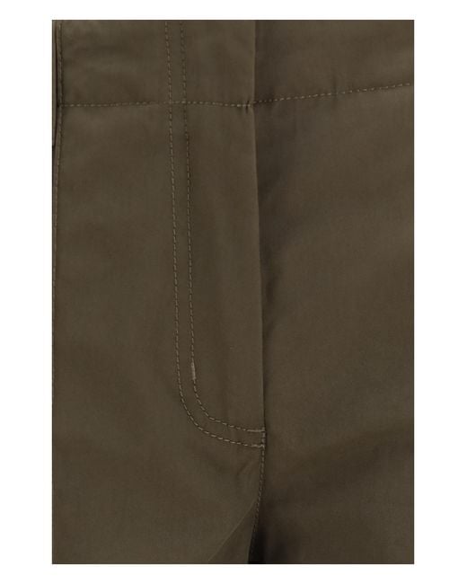 Burberry Green Gabardine Cargo Pants