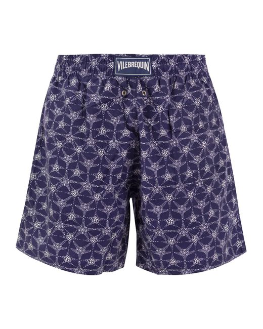 Vilebrequin Blue Star Patterned Beach Shorts for men