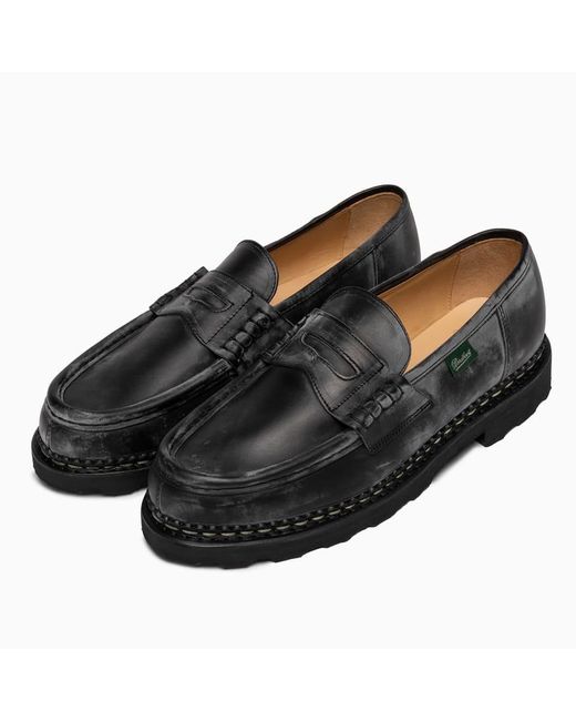 Paraboot Black Reims Moccasins for men