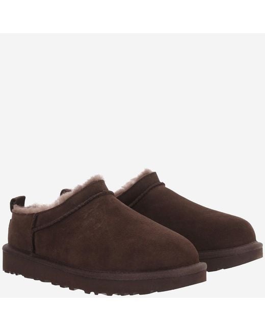 Ugg Brown Ankle Boots Classic Micro Suede