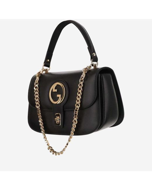 Gucci Black Blondie Handbag Small Size Calfskin Shoulder Bags