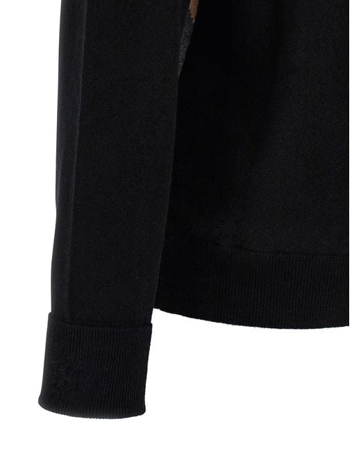 Ballantyne Black Argyle Pattern Sweater for men