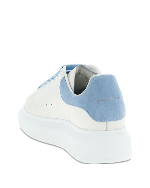 McQueen White Oversize *Icon Smooth Calf Leather Sneakers With Light Suede Heel Counter.<Br