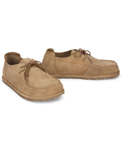 Birkenstock Brown Loafers Utti Lace Suede Leather for men