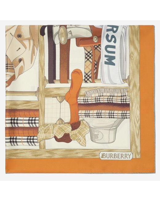 Burberry Metallic Silk Twill Scarf