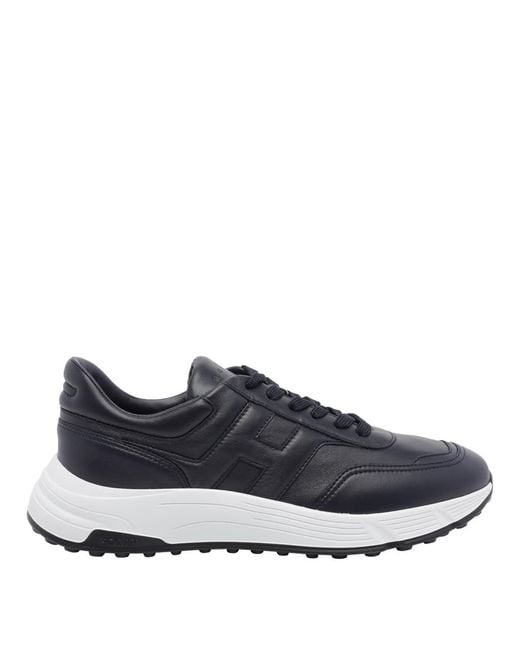 Hogan Blue Sneakers Calf Leather/Rubber Sole for men