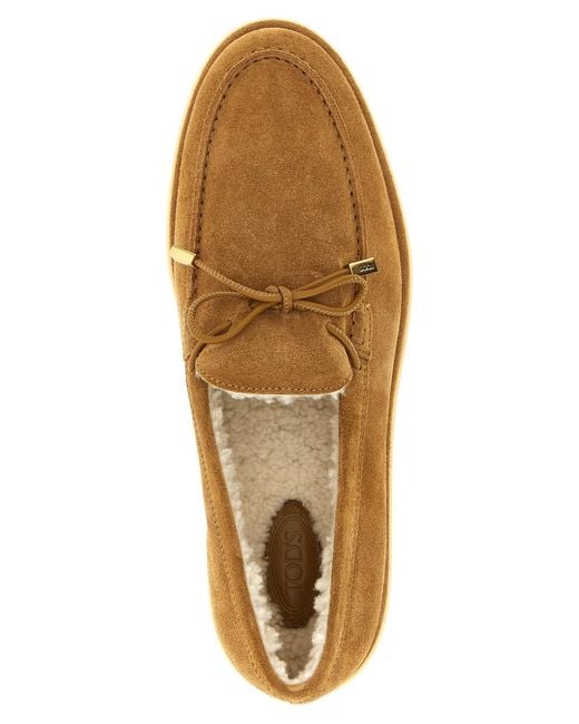 Tod's Brown Calfskin Slip-On Loafers