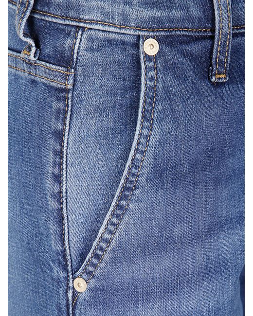 7 For All Mankind Blue Modern Dojo Trousers With Carpenter Details
