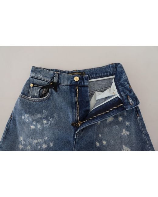 Dolce & Gabbana Blue Elegant High Waist Skinny Jeans