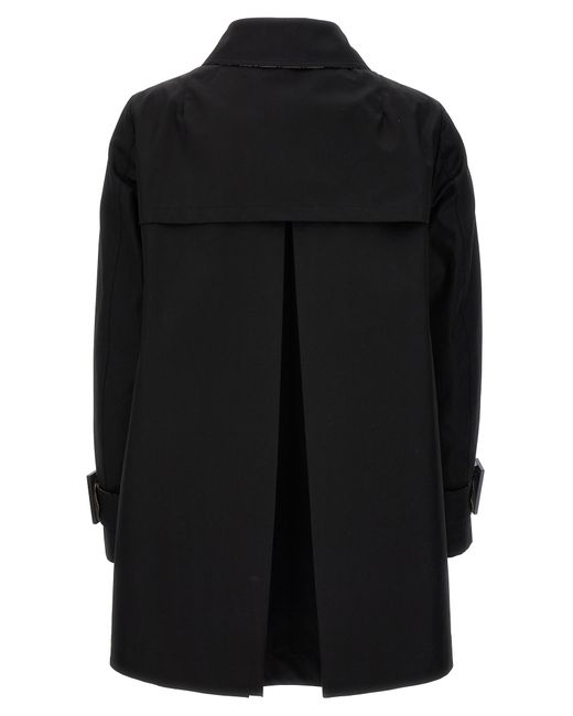 Herno Black Short Trench Coat