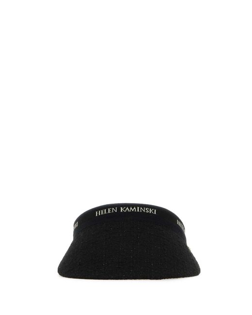 Helen Kaminski Black Cotton Blend Zinnia Hat