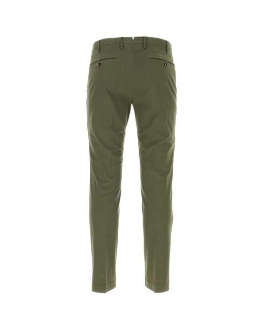 PT01 Green Dark Stretch Cotton Pant for men