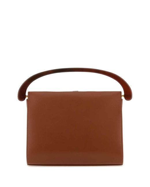 Dries Van Noten Brown Caramel Leather Handbag