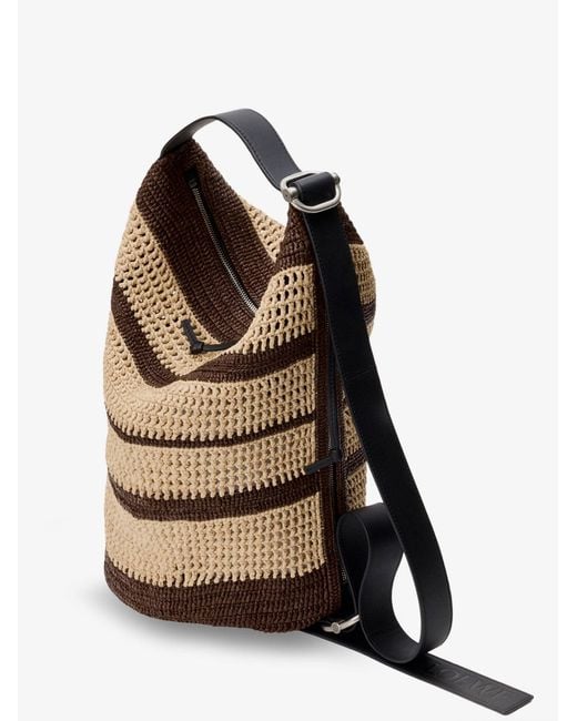 Loewe Natural Bucket Bag Paulas Ibiza Raffia Raffia/Leather Shoulder for men