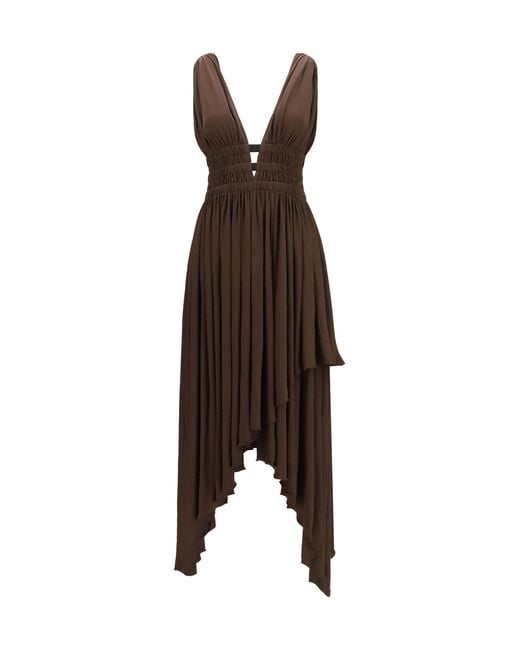 Alaïa Brown Dress Deesse Viscose
