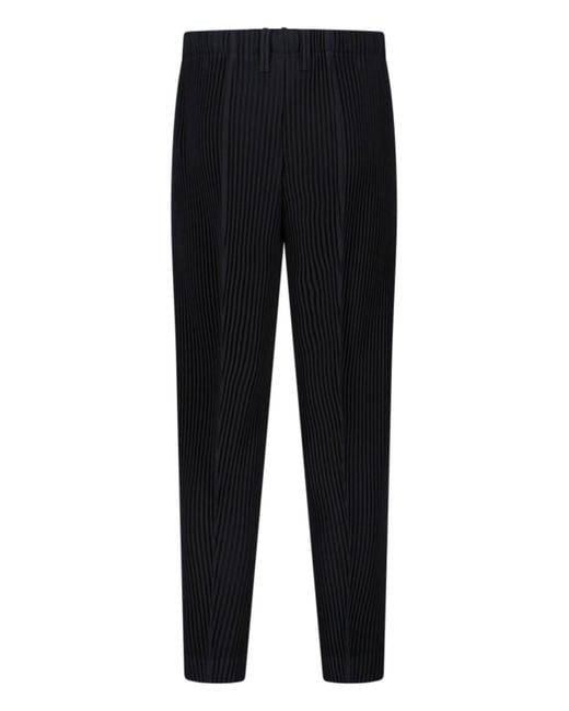 Homme Plissé Issey Miyake Black Compleat Trousers" Pleated Pants for men