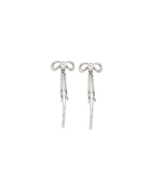 Self-Portrait White Brass Earrings