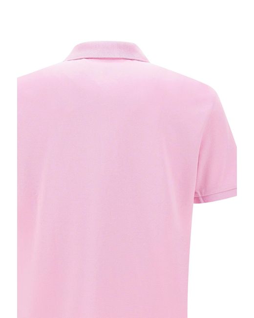 Lacoste Pink Cotton Piquet Polo Shirt for men