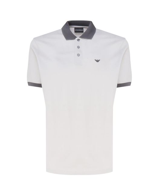 Emporio Armani White Polo T-Shirt for men