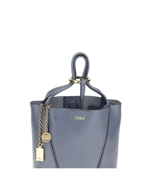 Chloé Blue Calf Leather Bos Taurus Shoulder Bag