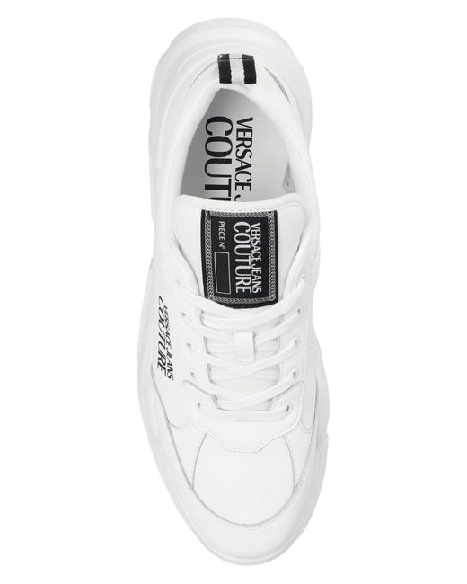 Versace White Printed Sneakers for men