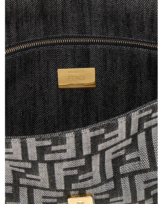 Fendi Metallic Baguette Medium Handbag